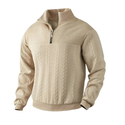 Herre Kabelstrik Halv Lynlås Jumper 6