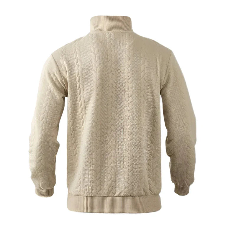 Herre Kabelstrik Halv Lynlås Jumper 7