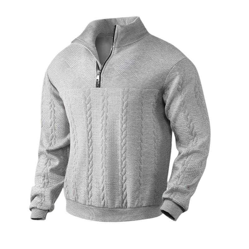 Herre Kabelstrik Halv Lynlås Jumper 9