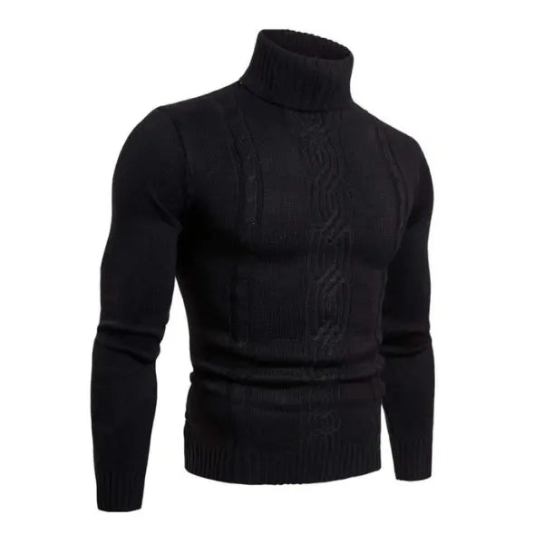 Herre Kabelstrik Polo Shirt Tidløs Stil 1