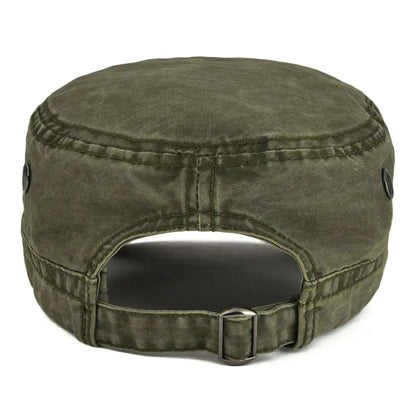Herre Kasket Vintage Militærstil Justerbar 4