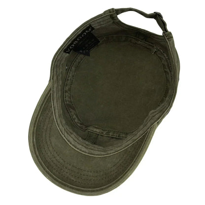 Herre Kasket Vintage Militærstil Justerbar 5