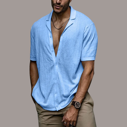 Herre Kortærmet Skjorte Klassisk Casual Stil 1