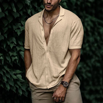 Herre Kortærmet Skjorte Klassisk Casual Stil 2