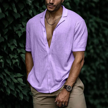 Herre Kortærmet Skjorte Klassisk Casual Stil 4