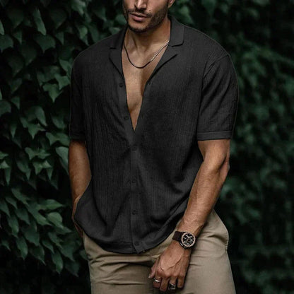Herre Kortærmet Skjorte Klassisk Casual Stil 9