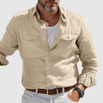 Herre Kystlinnedskjorte Urban Stil 2