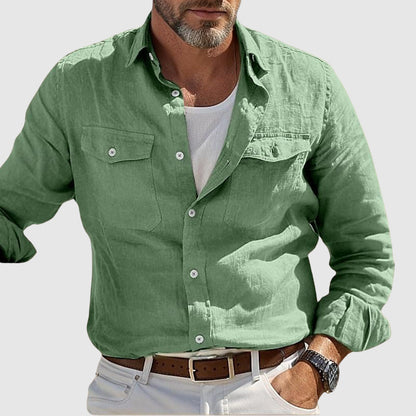 Herre Kystlinnedskjorte Urban Stil 3