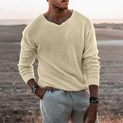 Herre Langærmet Pullover Strikmateriale 1