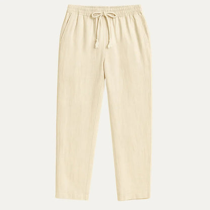 Herre Linned Bukser Klassisk Stil 1