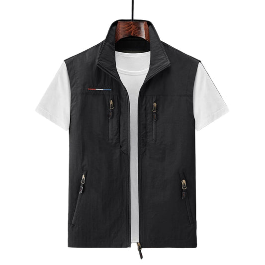 Herre Multi-Pocket Vest til Udendørs Aktiviteter 0