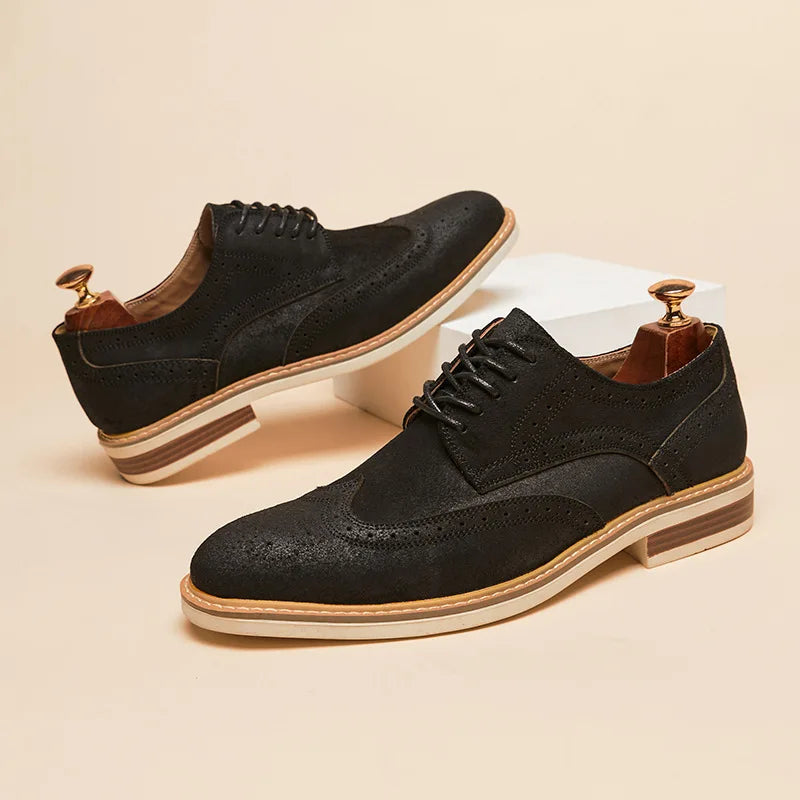 Herre Oxford Sko med Vingespidsdesign 2