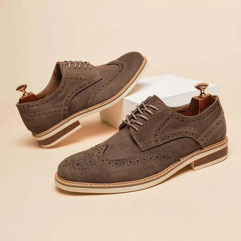 Herre Oxford Sko med Vingespidsdesign 3