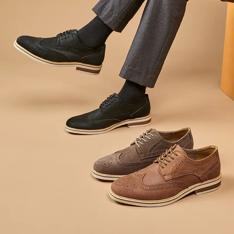 Herre Oxford Sko med Vingespidsdesign 5