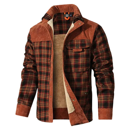 Herre Plaid Sherpa Udendørsjakke 0
