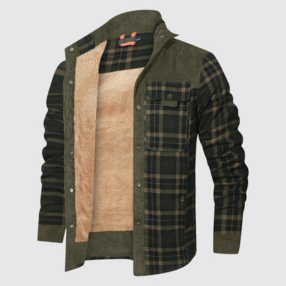 Herre Plaid Sherpa Udendørsjakke 1
