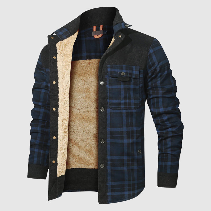 Herre Plaid Sherpa Udendørsjakke 2
