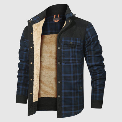 Herre Plaid Sherpa Udendørsjakke 2