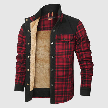 Herre Plaid Sherpa Udendørsjakke 3