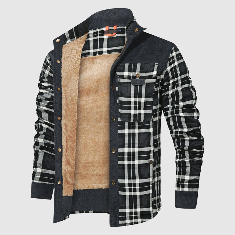 Herre Plaid Sherpa Udendørsjakke 4