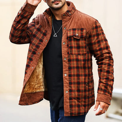 Herre Plaid Sherpa Udendørsjakke 6
