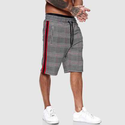 Herre Plaid Shorts Casual 5