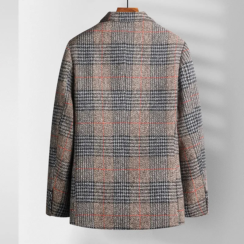 Herre Plaid Sportsfrakke Moderne Design 1
