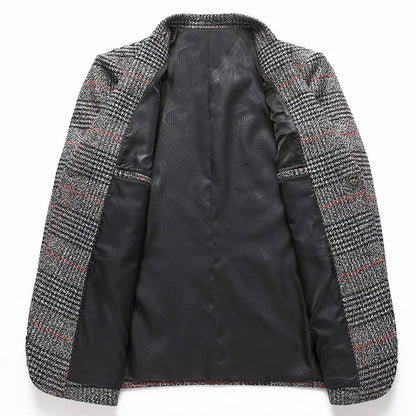 Herre Plaid Sportsfrakke Moderne Design 5