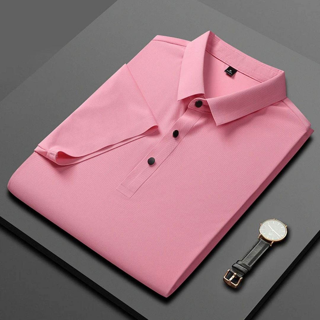 Herre Polo Shirt Åndbar Regular Fit Komfortabelt Materiale 3
