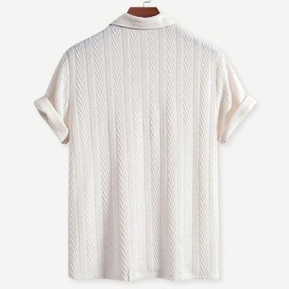 Herre Polo Shirt Chevron Mønster Åndbart Materiale 1