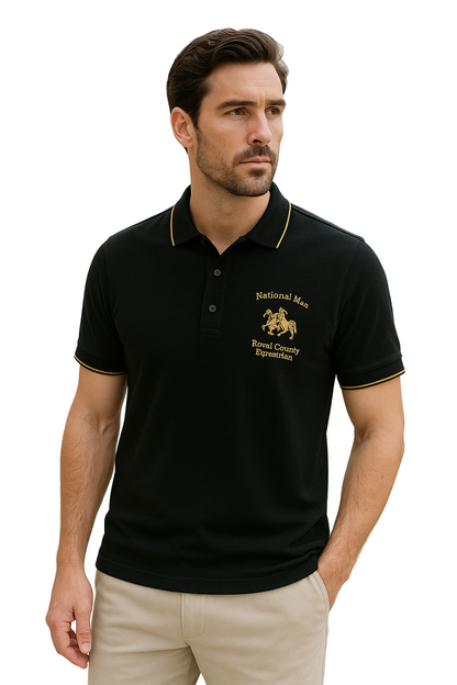 Herre Polo Shirt Klassisk Snit med Broderi 0