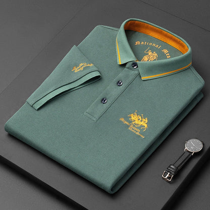 Herre Polo Shirt Klassisk Snit med Broderi 8