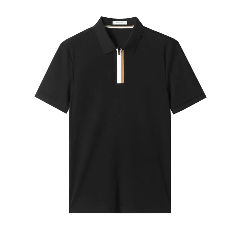 Herre Polo T-shirt med Lynlås og Polokrave 1