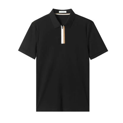 Herre Polo T-shirt med Lynlås og Polokrave 1