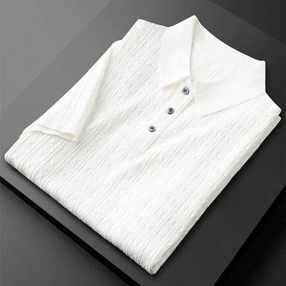 Herre Poloshirt Halvknap Klassisk Stil 2