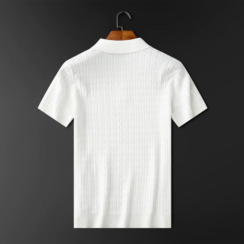 Herre Poloshirt Halvknap Klassisk Stil 6