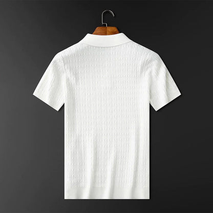 Herre Poloshirt Halvknap Klassisk Stil 6