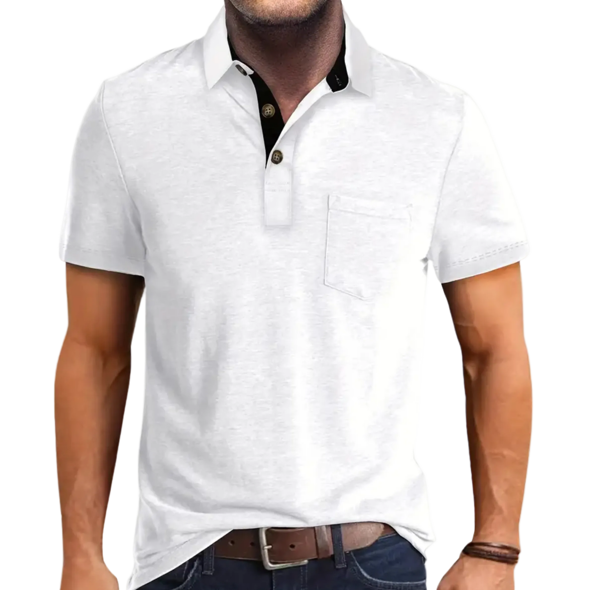 Herre Poloshirt Klassisk Stil 0