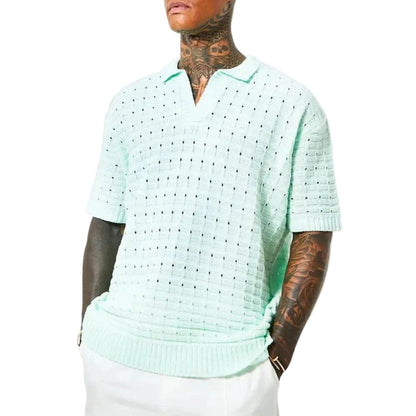 Herre Poloshirt Kortærmet V-Hals Casual Style 0
