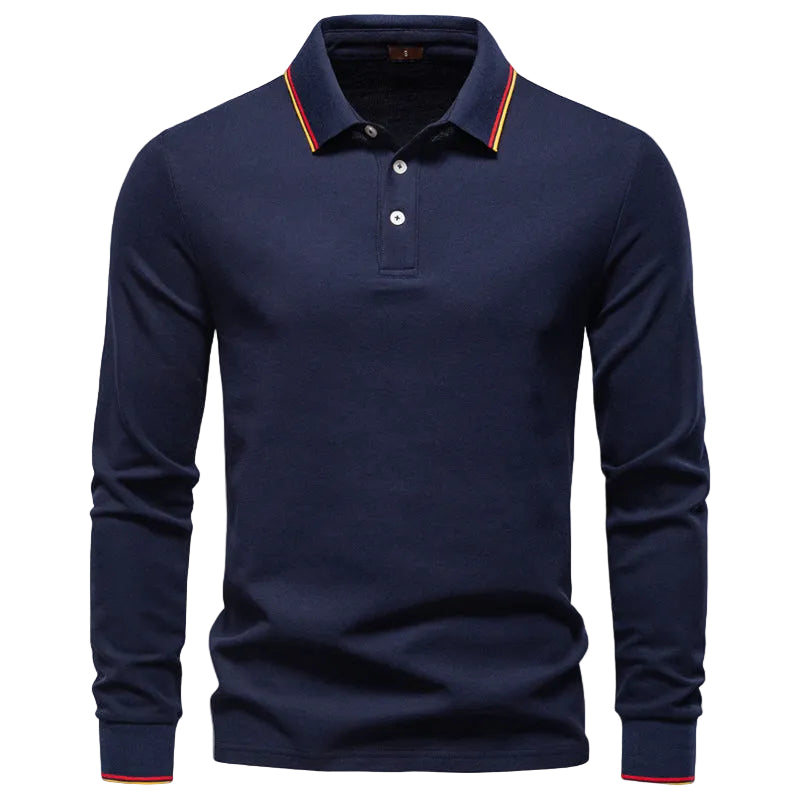 Herre Poloshirt Langærmet Stilfuld 0