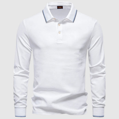 Herre Poloshirt Langærmet Stilfuld 2