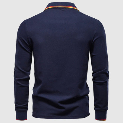 Herre Poloshirt Langærmet Stilfuld 5