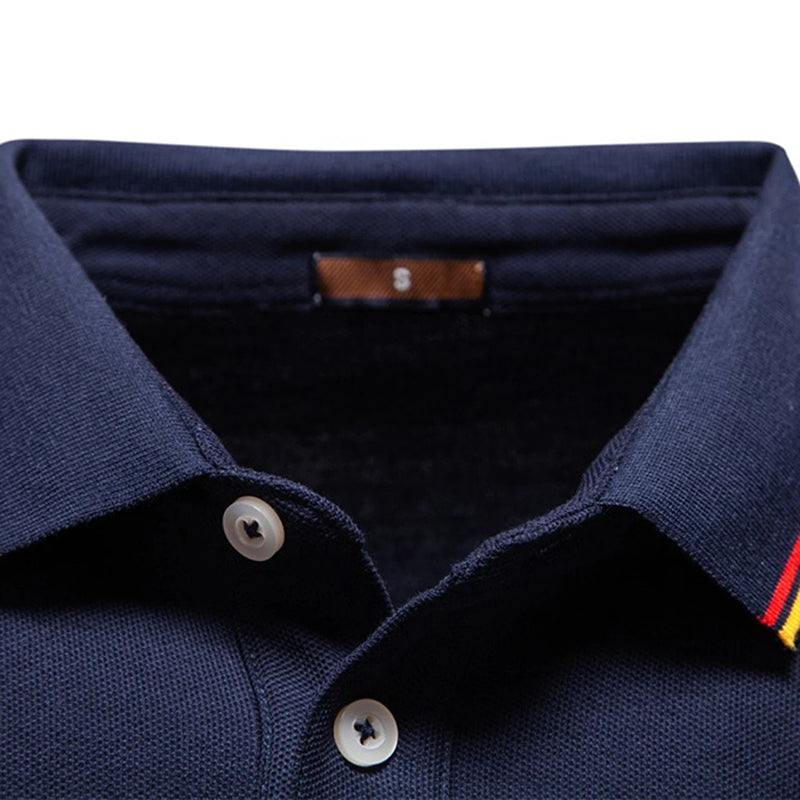 Herre Poloshirt Langærmet Stilfuld 7