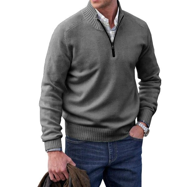 Herre Poloshirt med Høj Lynlås 8
