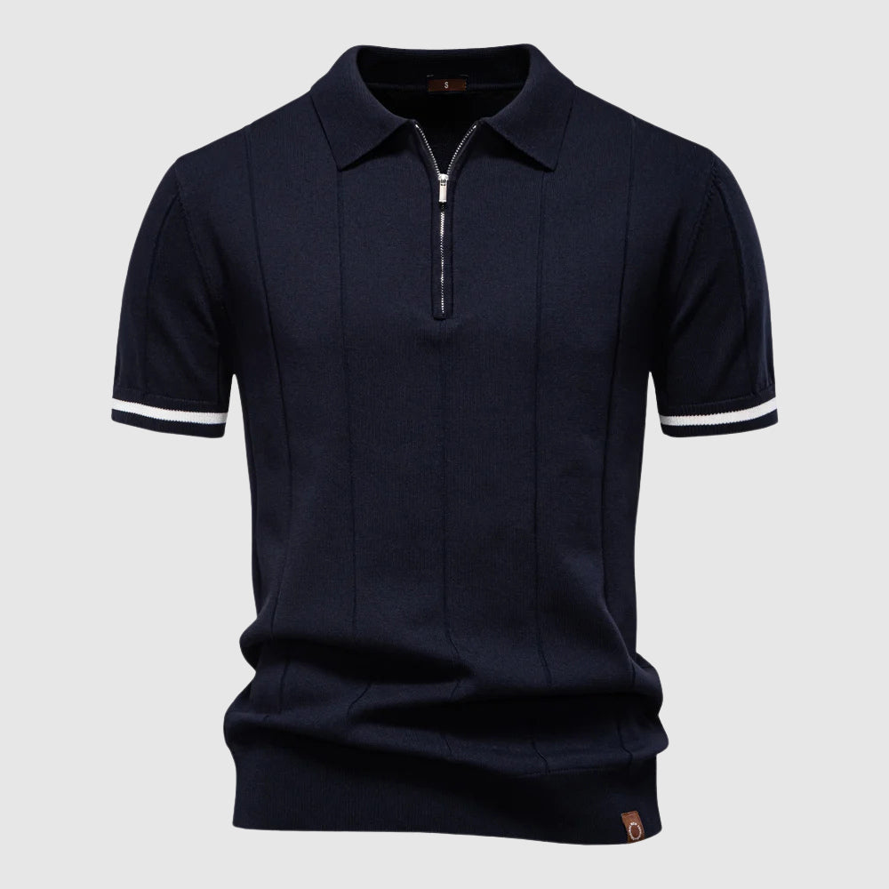 Herre Poloshirt med Lynlåskrage 4