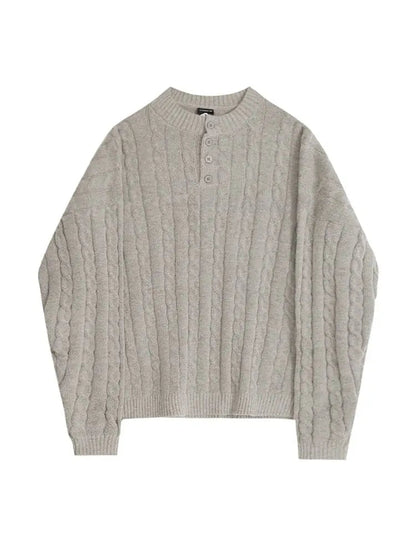 Herre Pullover Henley Klassisk Stil Moderne Design 2