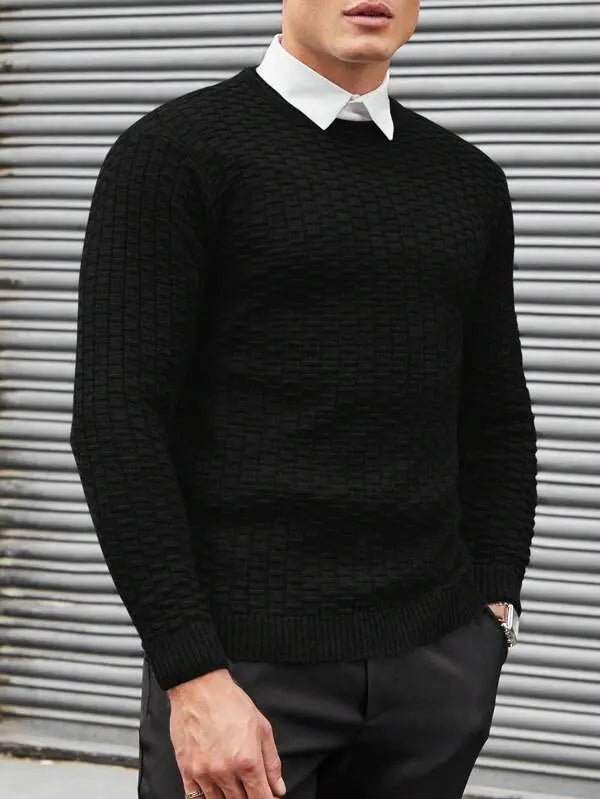 Herre Pullover Jacquarddesign Casual Sweater 3