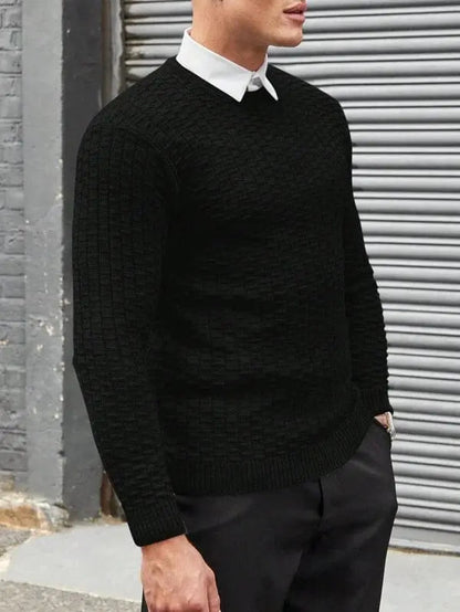 Herre Pullover Jacquarddesign Casual Sweater 4