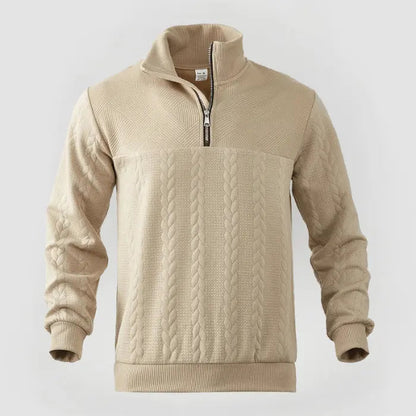 Herre Pullover Kvart Lynlås Klassisk Sweater 2