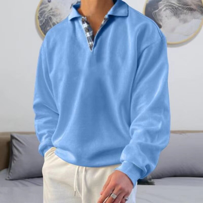 Herre Pullover Let Materiale Tidløs Design Komfortabel Pasform 2